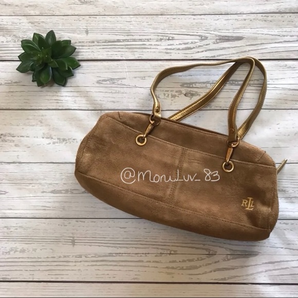 ralph lauren suede purse